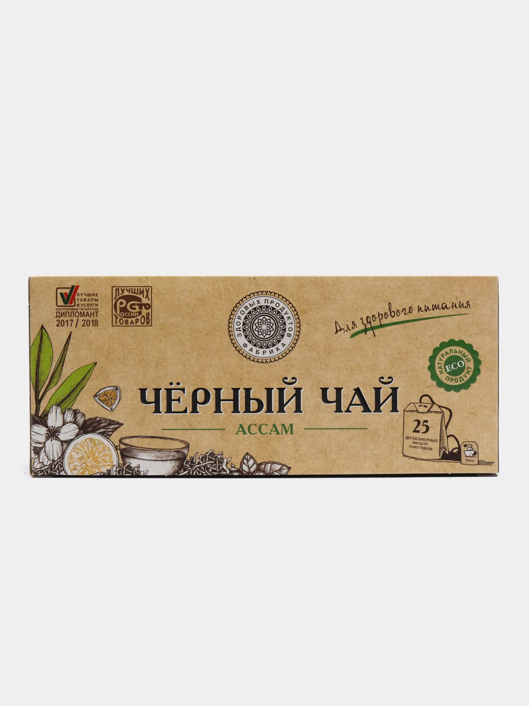 Черный чай ассам в пакетиках 25 шт ФЗП, 37,5 г