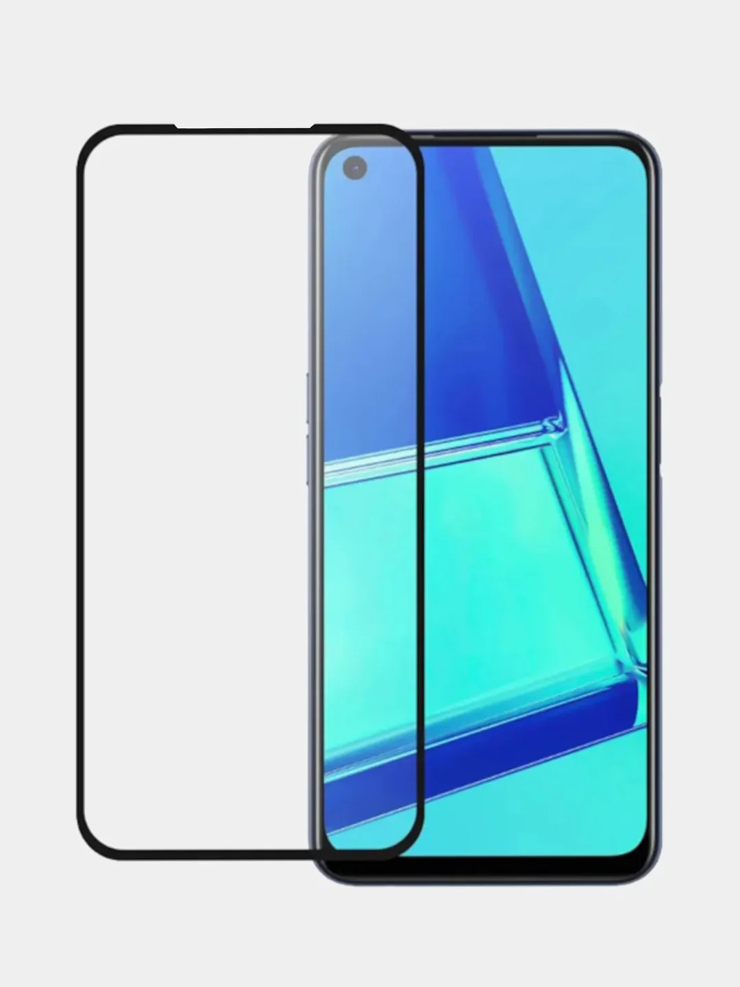 Черный защитное стекло для Oppo Reno 5 / 5 Lite / 6 / 7, Оппо Рено 5 / 5 Лайт / 6 / 7