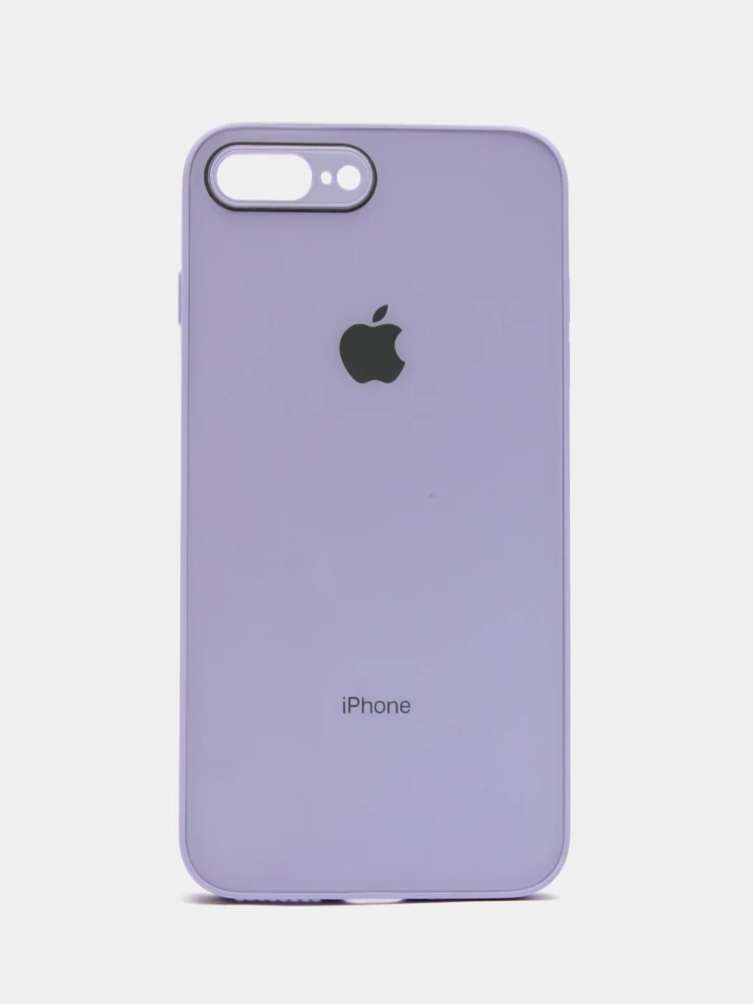 Лавандовый чехол силиконовый со стеклянной панелью для iPhone 7 Plus / iPhone 8 Plus