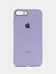 Лавандовый чехол силиконовый со стеклянной панелью для iPhone 7 Plus / iPhone 8 Plus