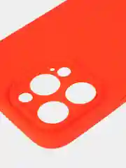 Красный чехол + стекло для iPhone 15 Pro Max силиконовый ROSCO матовый тонкий с защитой камер