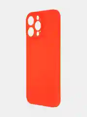 Красный чехол + стекло для iPhone 15 Pro Max силиконовый ROSCO матовый тонкий с защитой камер