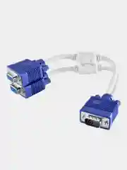 VGA переходник сплиттер разветвитель VGA 1x15M- 2x15F (с фильтрами)