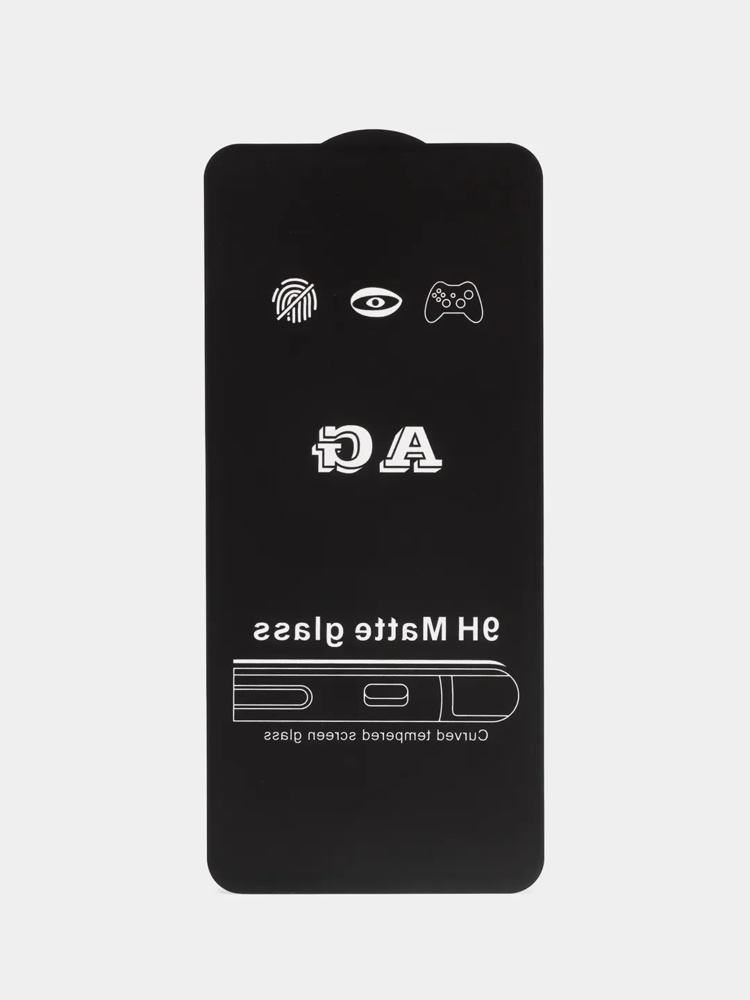 Черный защитное стекло матовое для Oppo A53 / A54 / A55 4G (Оппо А53 / А54 / А55