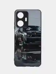Серый чехол с рисунком на Realme C55 (Реалми С55)