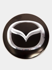 Наклейки на диски, колпаки MAZDA сферические, изогнутые, Мазда, 54 мм, 4 штуки