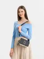 Сумка женская, кросс-боди, с широким текстильным ремнем