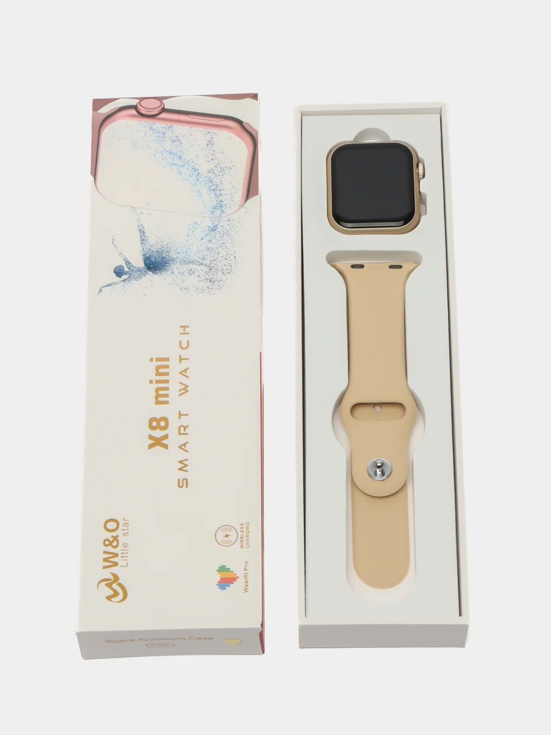 Золотой умные часы Smart watch X8 Mini 41 мм