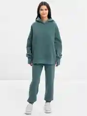 Зелёный хаки костюм двойка, женский