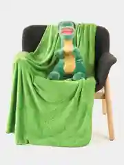 Бирюзовый мягкая игрушка с пледом, кот акула, дракон, детский плед