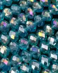 Бирюзовый бусины стеклянные с гранями, 8 мм