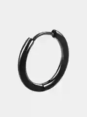 Черный серьга - кольцо из нержавеющей стали, 1 штука