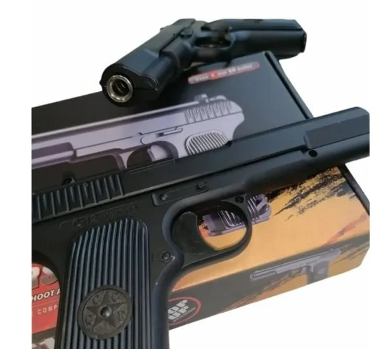 Хром пистолет пневматический Airsoft Gun С12, ТТ СССР, металлический