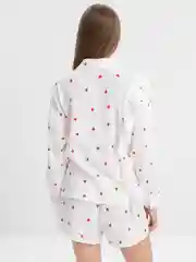 Белый костюм муслиновый женский, с шортами и рубашкой Izy Wear