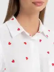 Белый костюм муслиновый женский, с шортами и рубашкой Izy Wear