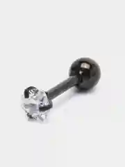 Черный серьга - гвоздик для пирсинга из медицинской стали, 1 штука