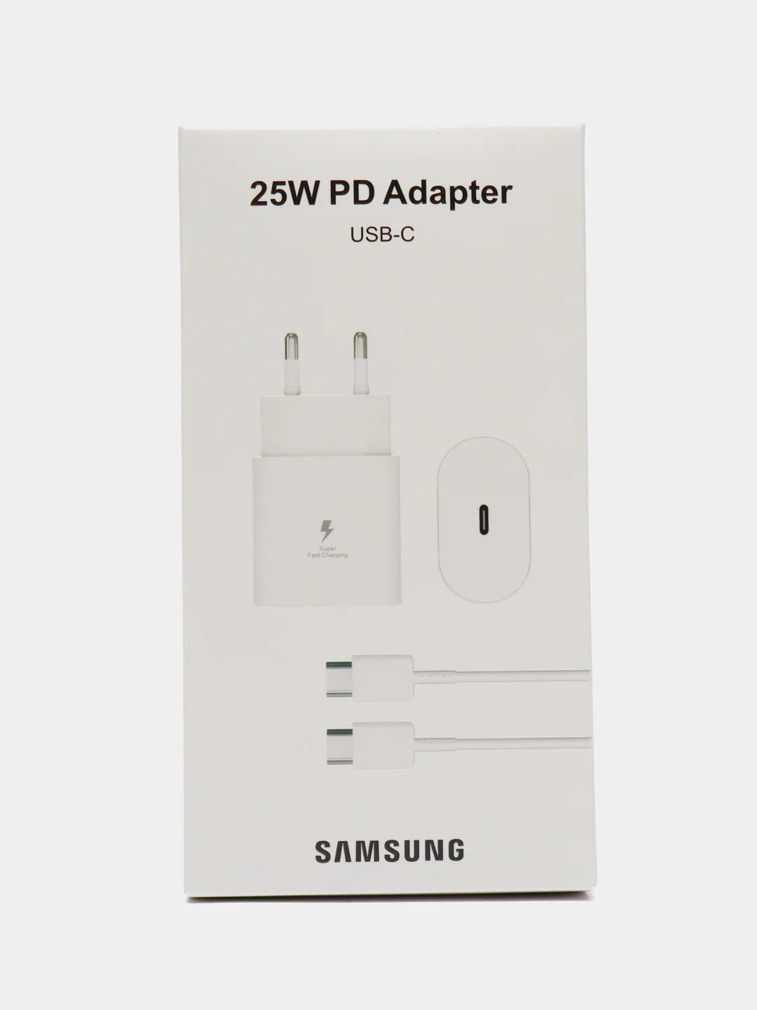 Белый сетевая зарядка для Samsung - TA800 Type-C, белый/черный USB Power Delivery 3.0