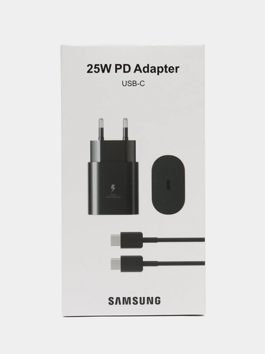 Черный сетевая зарядка для Samsung - TA800 Type-C, белый/черный USB Power Delivery 3.0