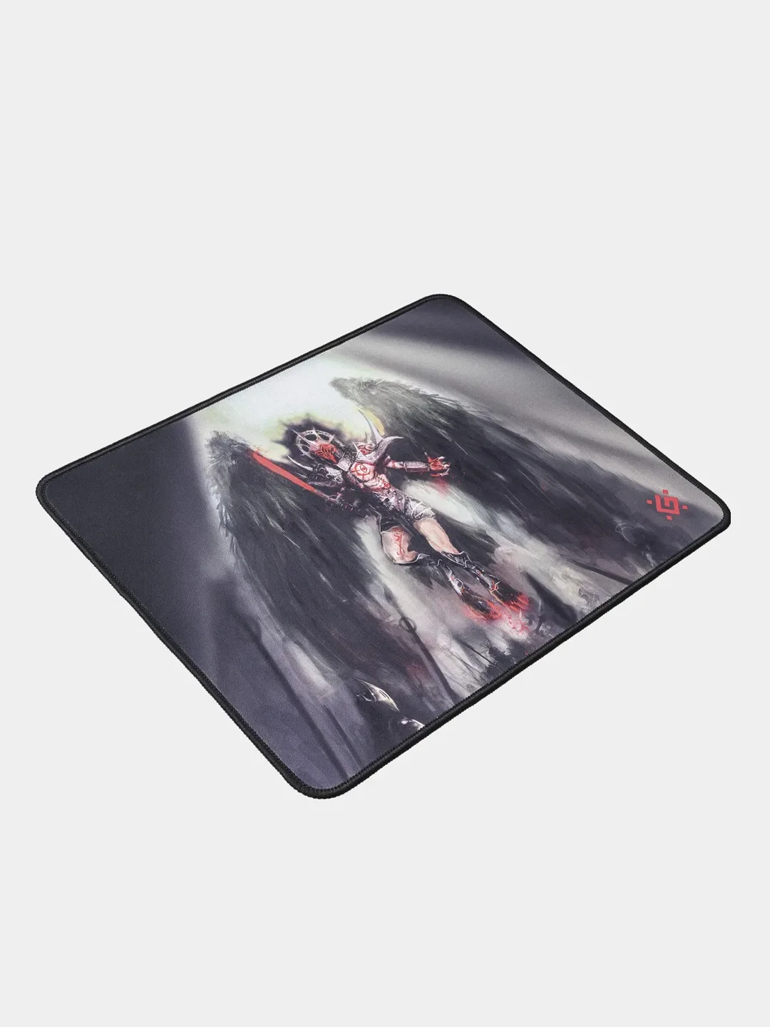 Черный игровой коврик для мыши Defender Angel of Death, ткань, резина, 360 х 270 x 3 мм