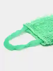 Мятный мочалка для тела, вязаная, банная, массажная, двусторонняя, с ручками
