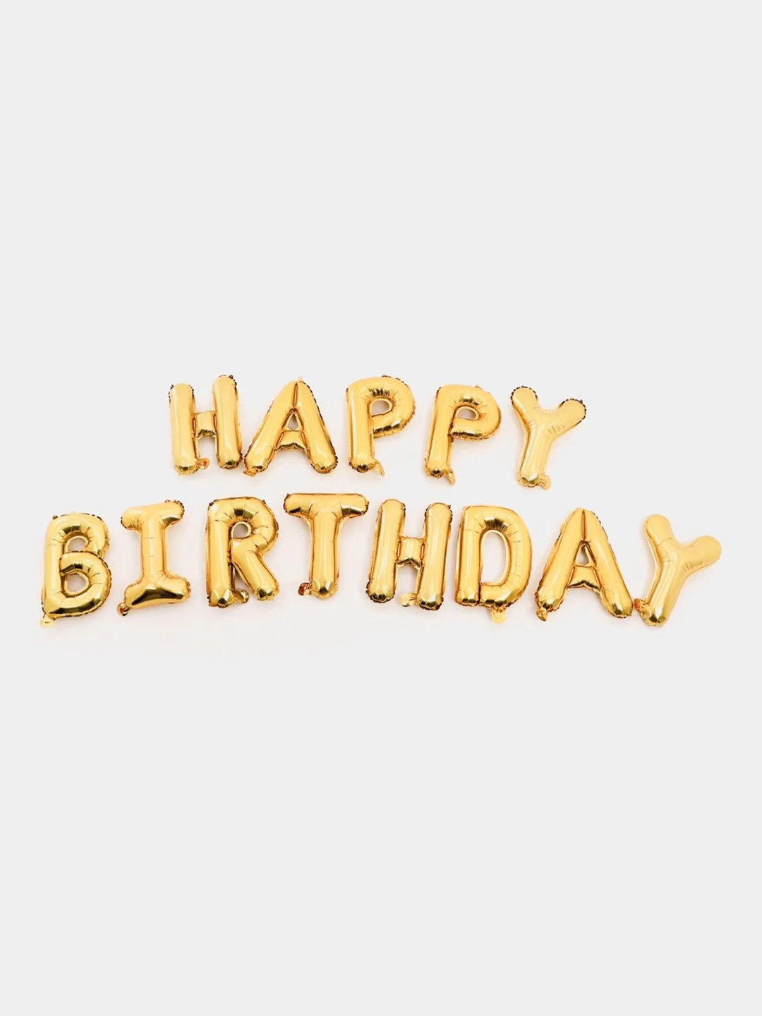 Золотой шары "HAPPY BIRTHDAY" - "С Днем Рождения"