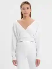 Белый женский костюм лапша двойка: кофта и брюки