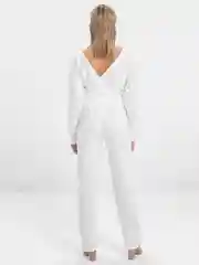 Белый женский костюм лапша двойка: кофта и брюки