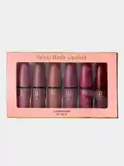 Набор из 6 матовых губных помад LANGMANNI Velvet Matte Lipstick