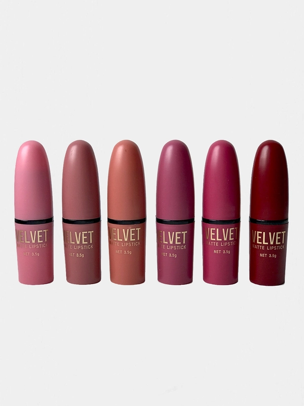 Набор из 6 матовых губных помад LANGMANNI Velvet Matte Lipstick