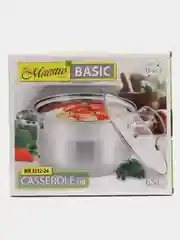 Кастрюля Maestro MR-3512-24, с крышкой, 6,5 л, 24 см