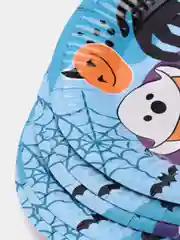 Голубой набор тарелок бумажный  "Вечеринка Хэллоуин", 18 см, 6 штук "Halloween"
