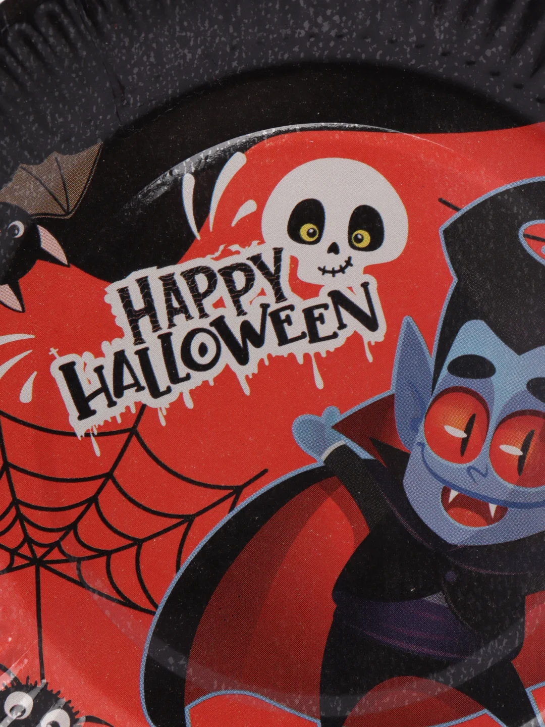 Оранжевый набор тарелок бумажный "Вечеринка Хэллоуин", 18 см, 6 штук "Halloween"