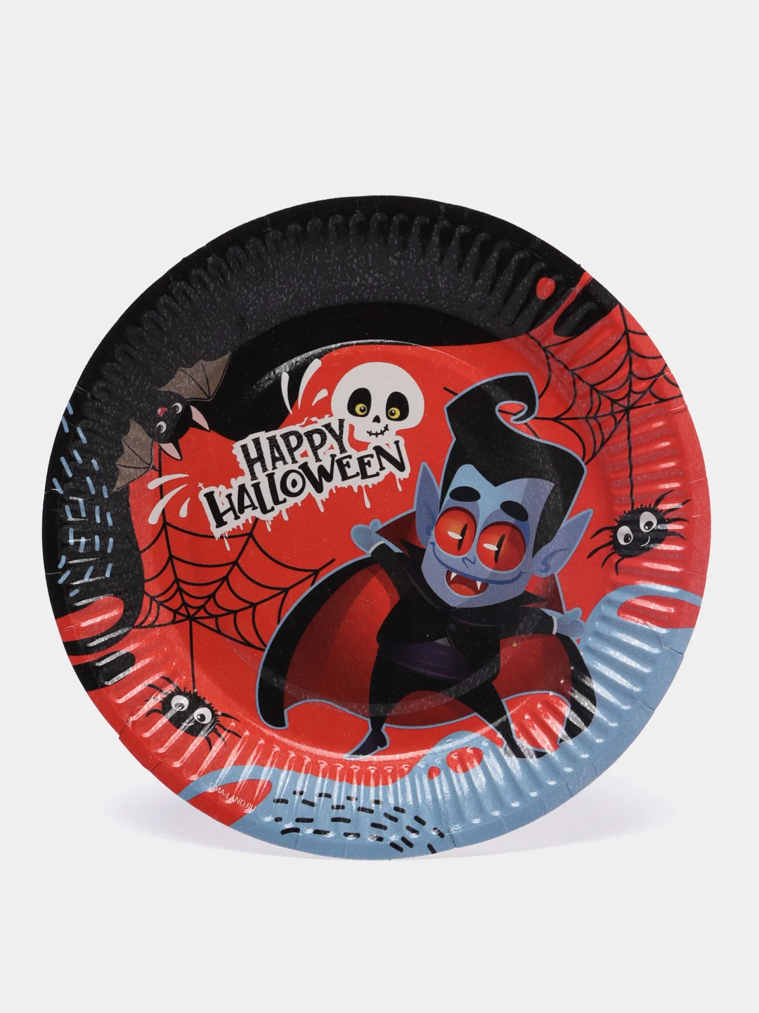 Оранжевый набор тарелок бумажный "Вечеринка Хэллоуин", 18 см, 6 штук "Halloween"