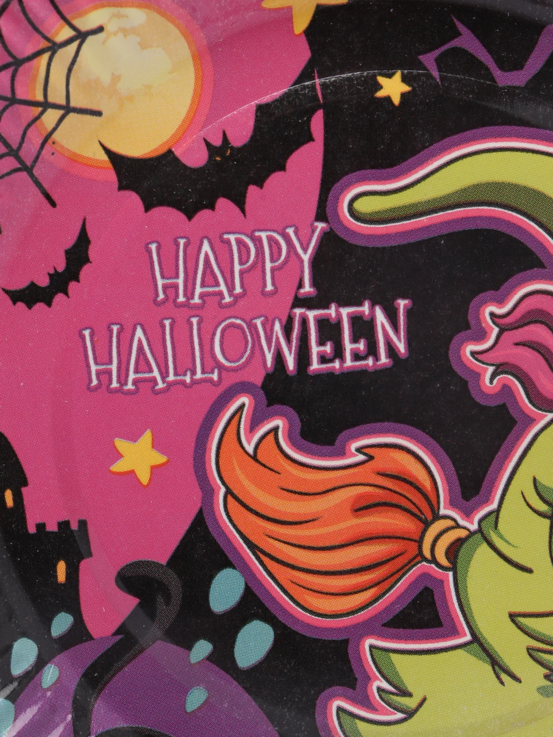 Оранжевый набор тарелок бумажный "Вечеринка Хэллоуин", 18 см, 6 штук "Halloween"