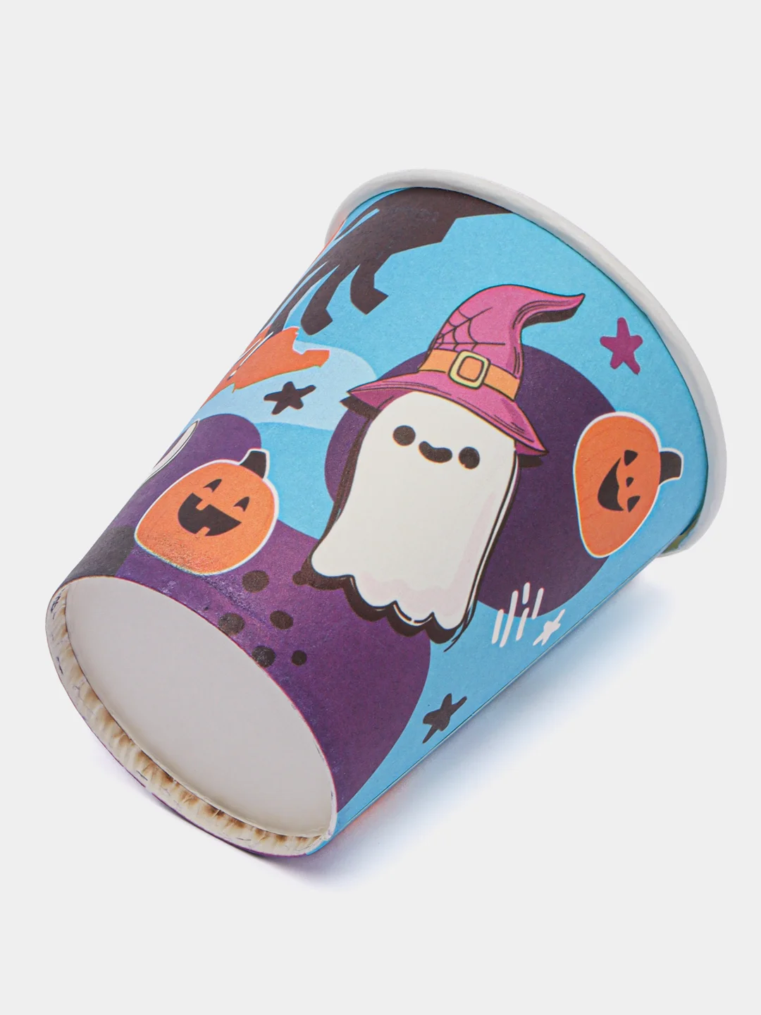 Голубой набор стаканов бумажный Halloween, 6 штук, 250 мл "Вечеринка Хэллоуин"