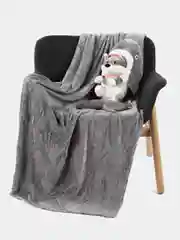 Мягкая игрушка с пледом, кот акула, дракон, детский плед