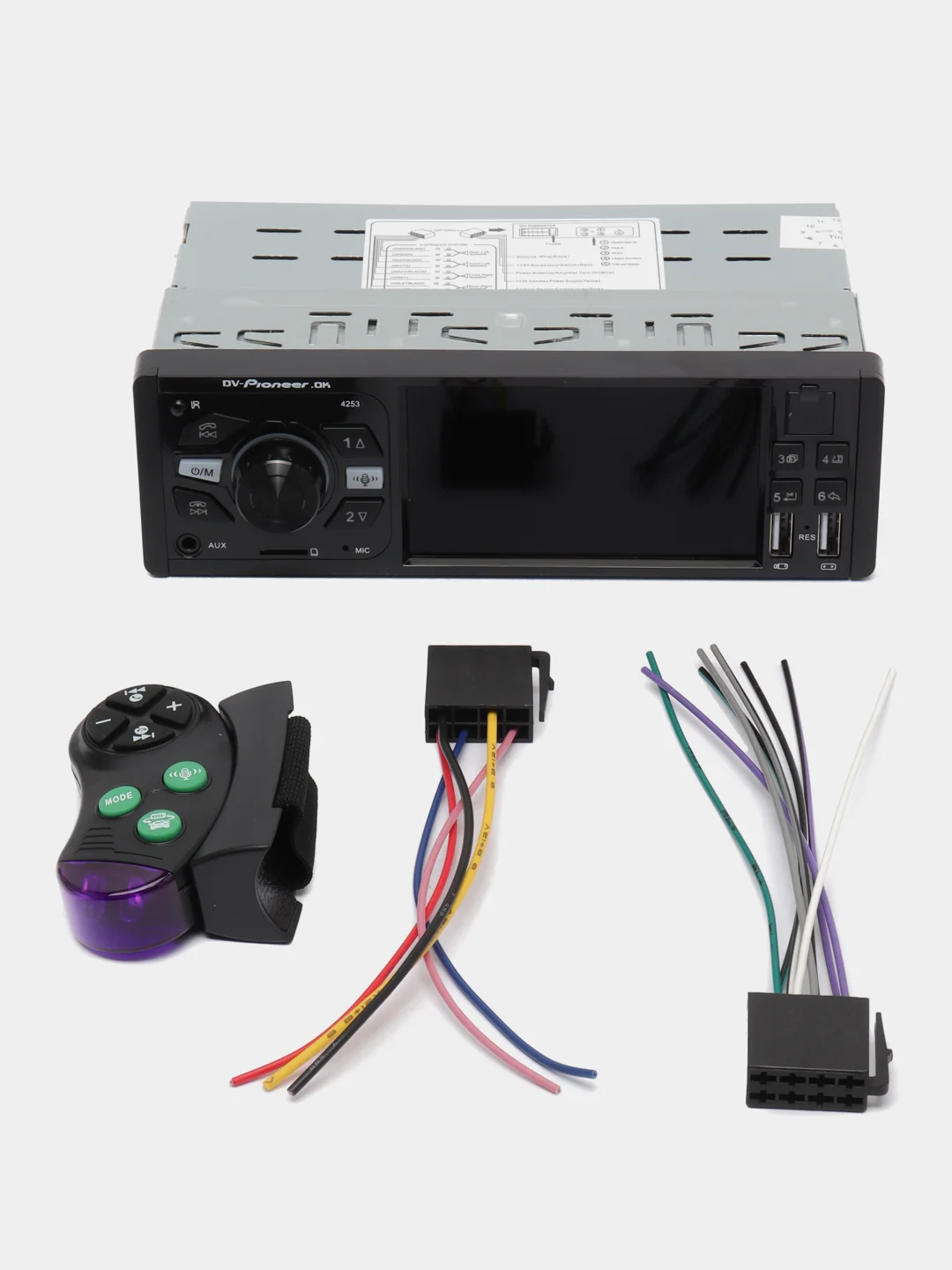 Автомагнитола Dv-Pioneer (Пионер) Ok MP5-4253, Bluetooth, 1 din