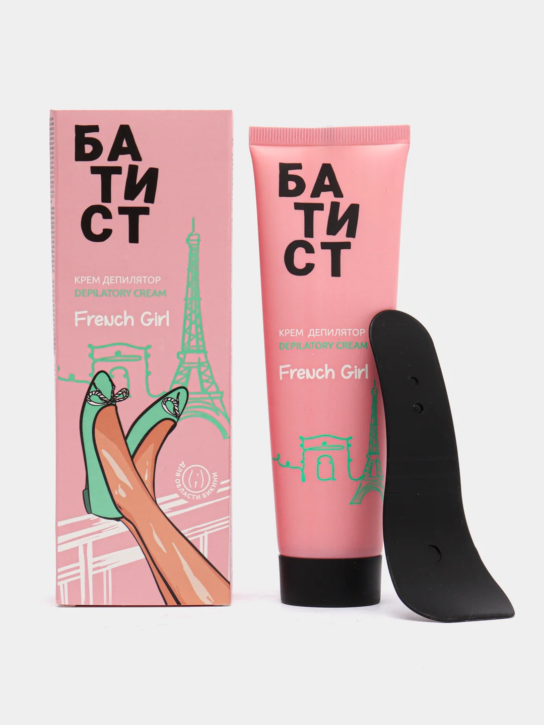 Конфетный крем-депилятор "Батист" French Girk, Sporty Girl ", подходит для области бикини, 100 мл