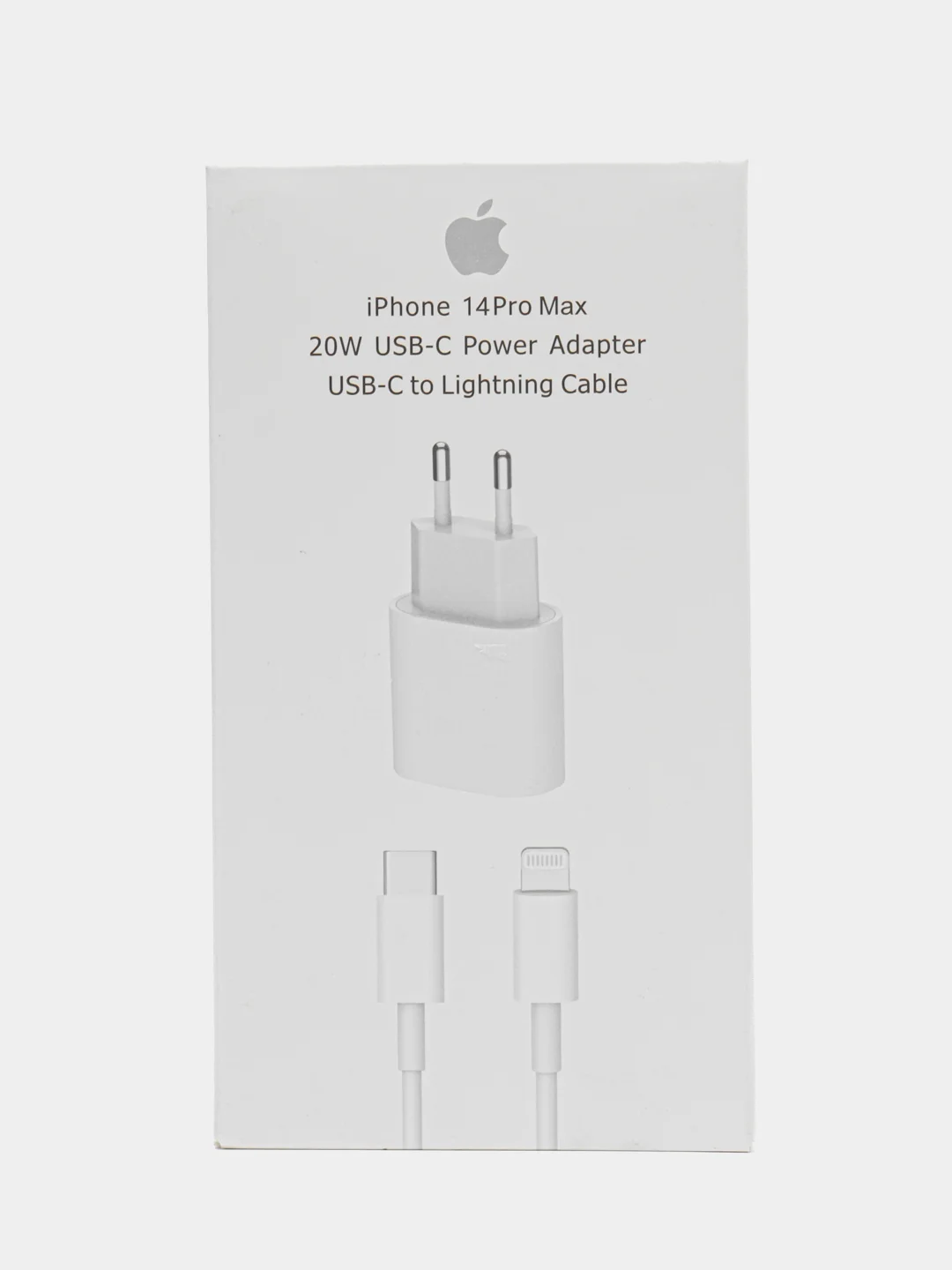 Зарядка быстрая для iPhone: блок Type-C 20W, кабель Type-C - Lightning, 1м
