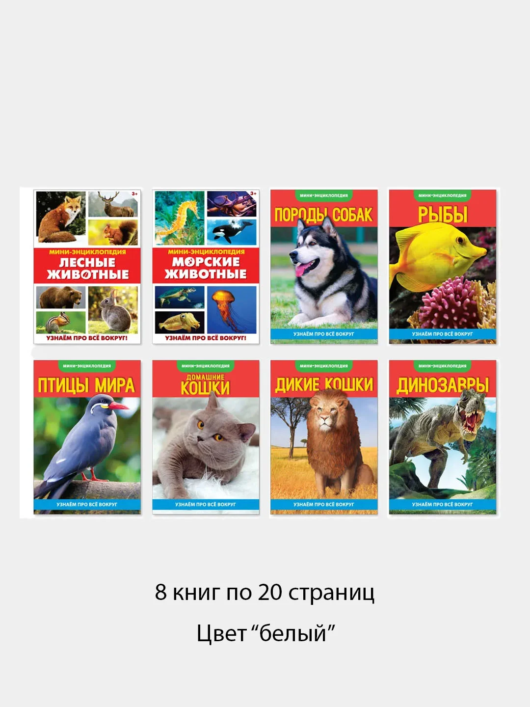 Белый мини-энциклопедии, Узнаём про всё вокруг. Живая природа, по 20 стр