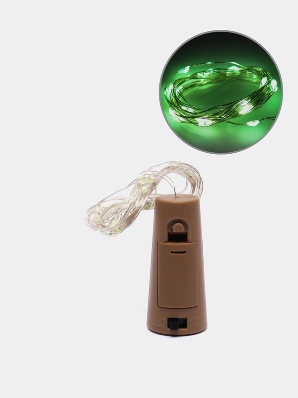 Гирлянда-пробка для декора, светодиодная интерьерная  2 метра 20 LED