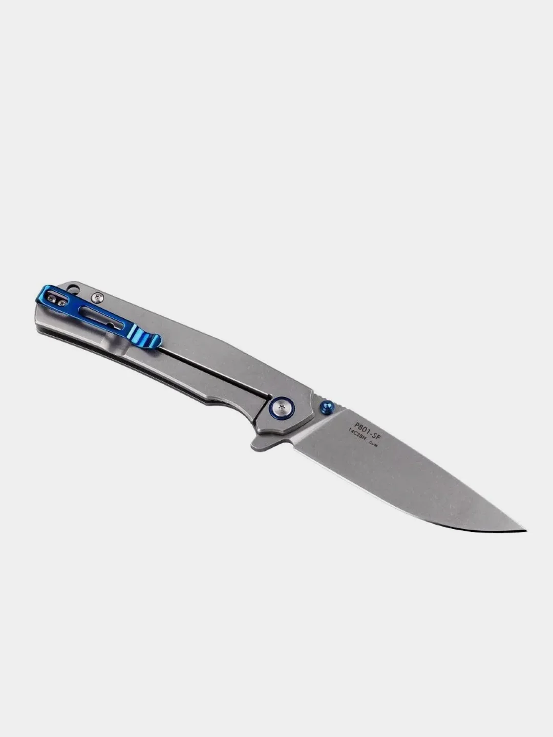 Серебряный нож складной Ruike P801 серебряно-синий