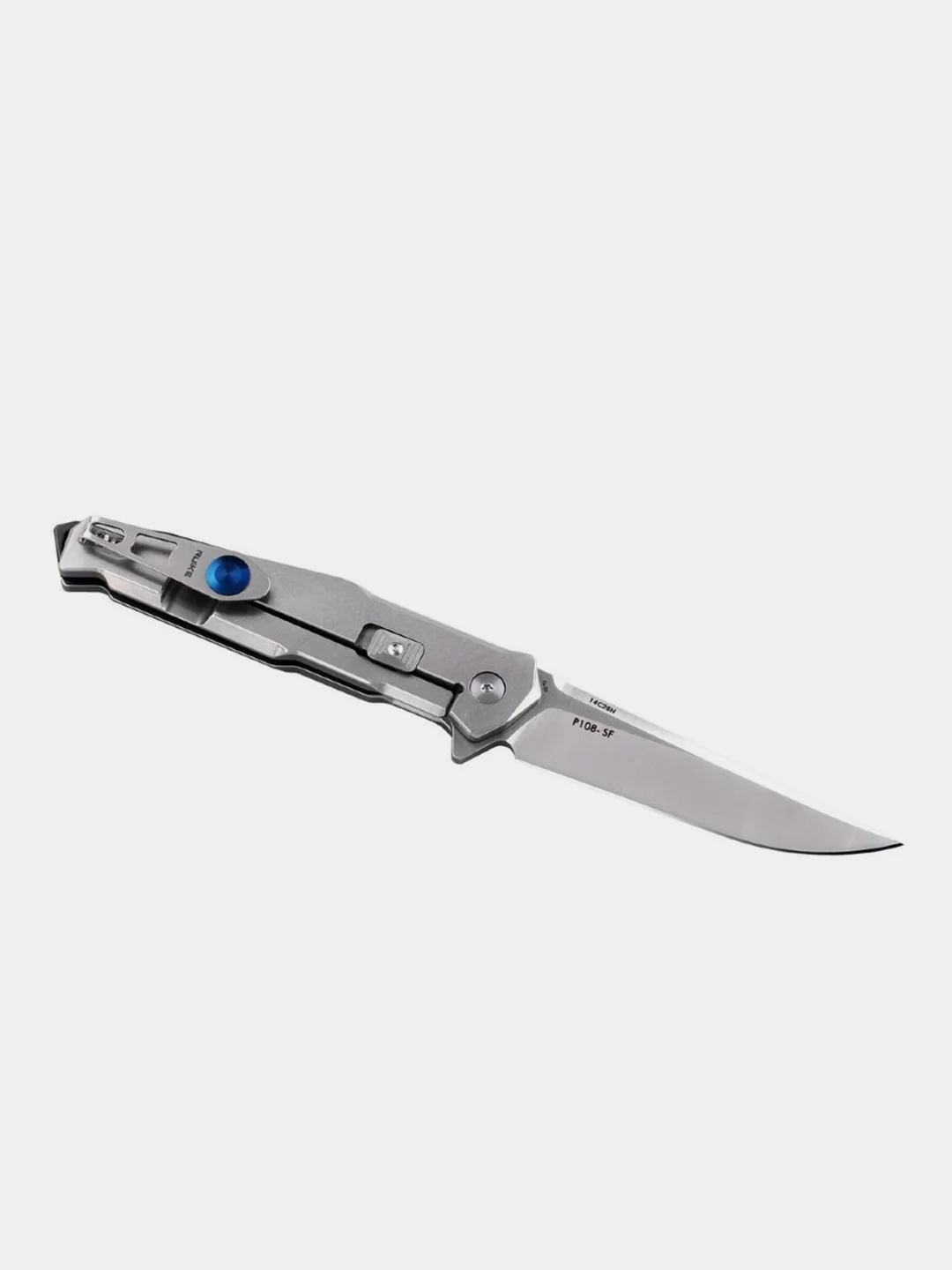 Серебряный нож складной Ruike P108-SF серебряно-синий