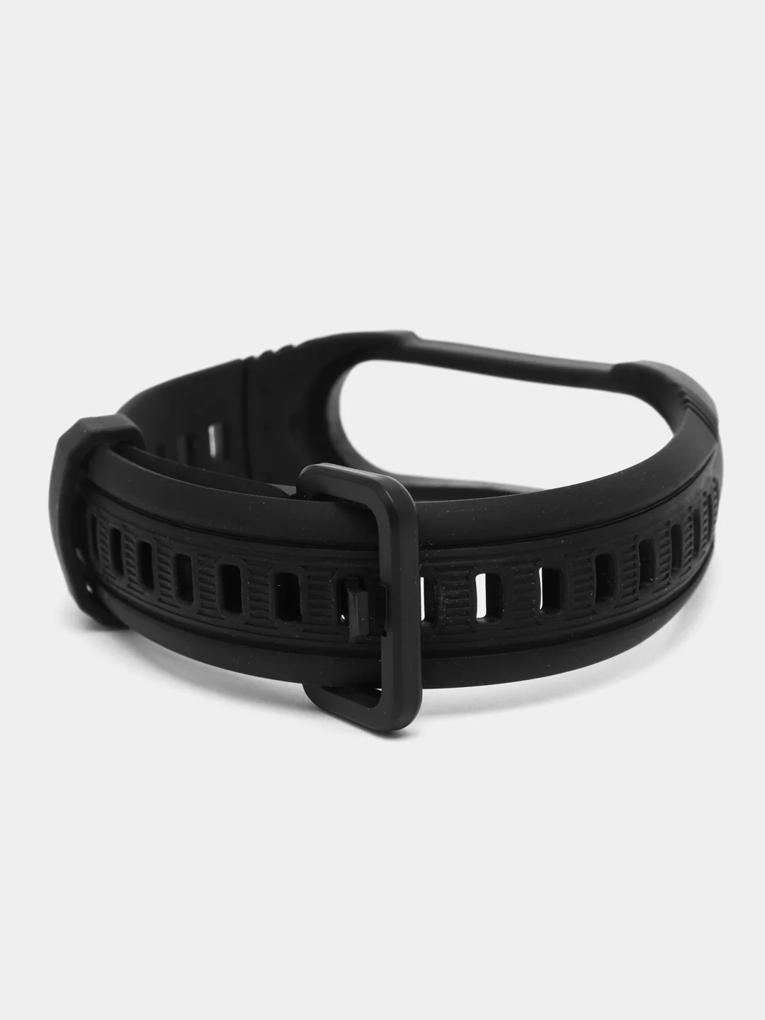 Черный спортивный ремешок для Xiaomi Mi Band 7 / 8 браслет силиконовый ксяоми ми банд фитнес часы