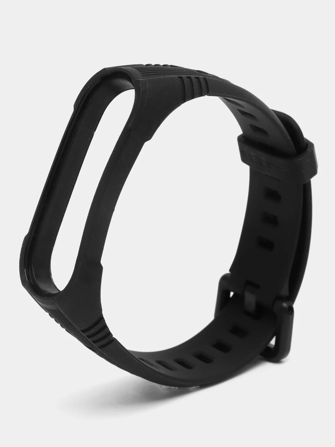 Черный спортивный ремешок для Xiaomi Mi Band 7 / 8 браслет силиконовый ксяоми ми банд фитнес часы