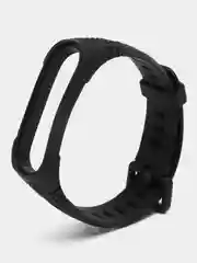 Черный спортивный ремешок для Xiaomi Mi Band 7 / 8 браслет силиконовый ксяоми ми банд фитнес часы