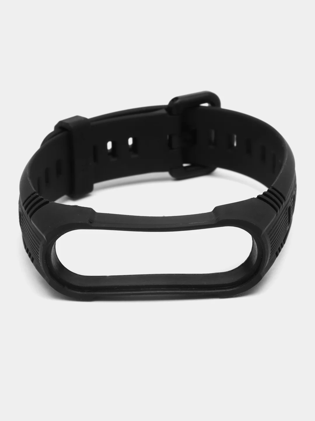 Черный спортивный ремешок для Xiaomi Mi Band 7 / 8 браслет силиконовый ксяоми ми банд фитнес часы