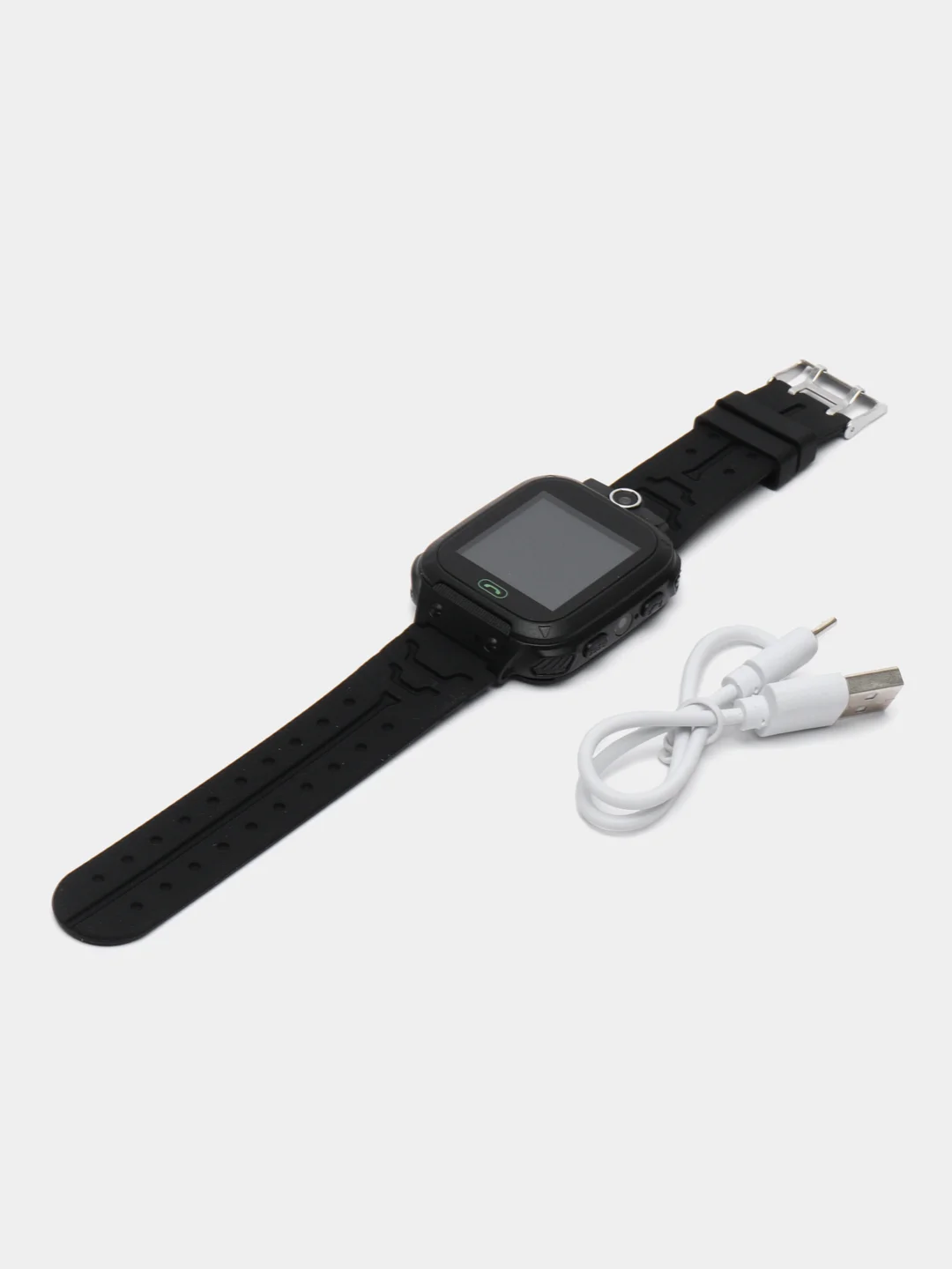 Черный детские умные часы с GPS, с обратным звонком, кнопкой SOS, камера