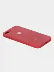 Багровый чехол силиконовый со стеклянной панелью для iPhone 7 Plus / iPhone 8 Plus
