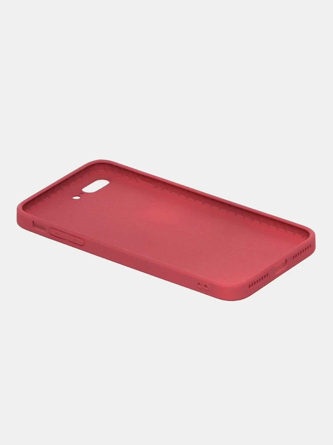 Багровый чехол силиконовый со стеклянной панелью для iPhone 7 Plus / iPhone 8 Plus